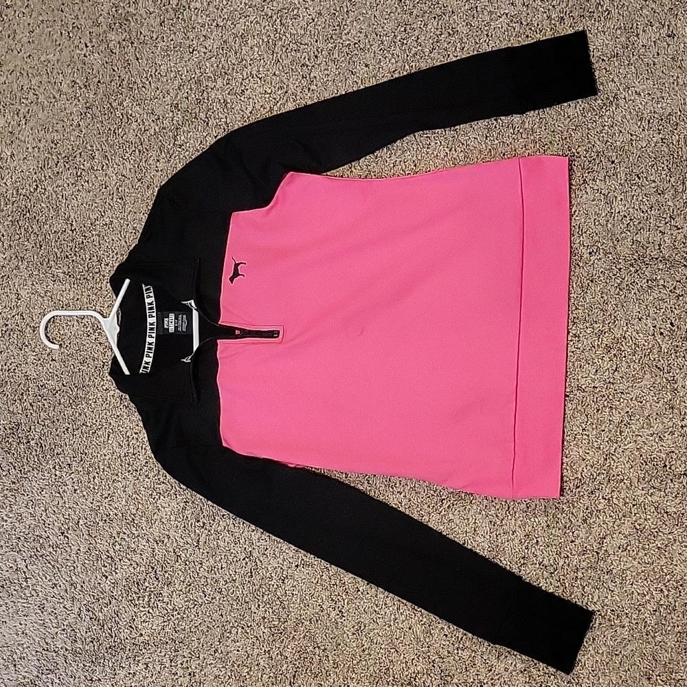 VS Pink top long sleeve quarter zip